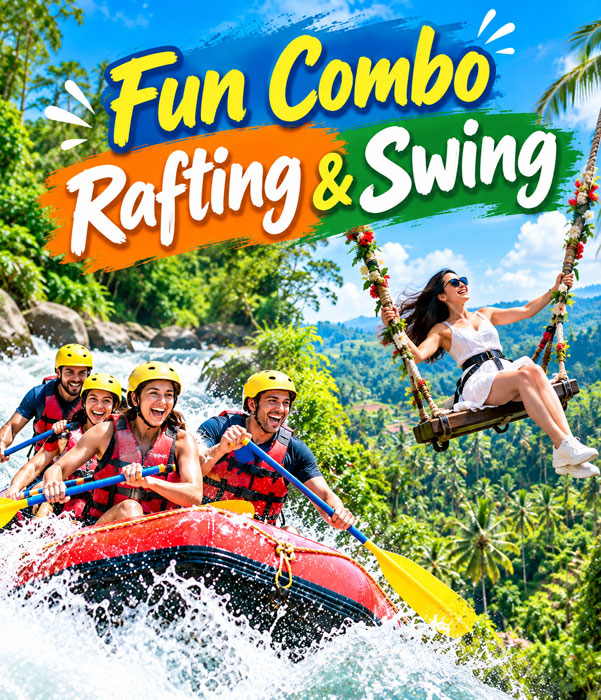 Rafting + Swing Combo tour in Ayung River & Ubud